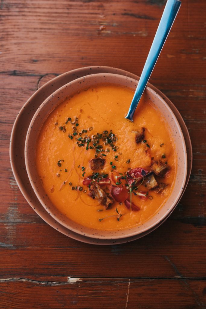 Sweet pot & carrot soup